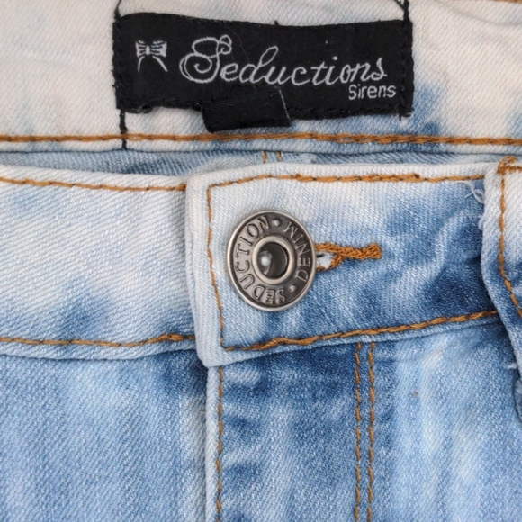 03 White Blue Ripped Jeans Seductions Sirens - Picture 3 of 13